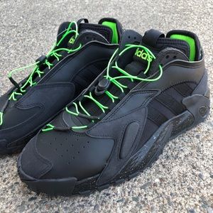 Adidas Originals Mens Streetball 'Black Solar Green' Shoes